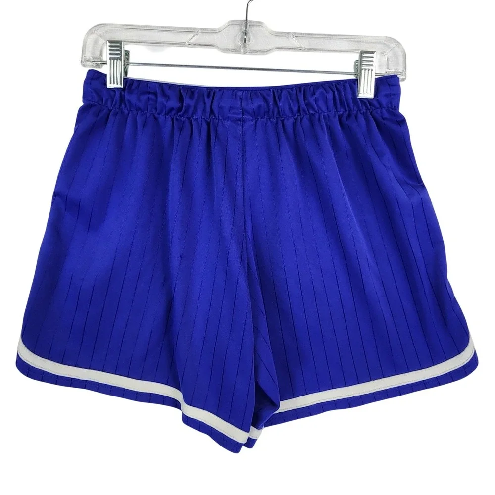 Nike Small Blue Striped Running Shorts Athletic Gym Sporty Y2K Retro Activewear